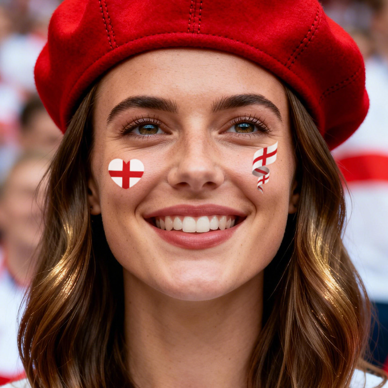 잉글랜드 국기 임시 문신 스티커, 오래 지속되고 방수  - Badminton England 리뷰 및 가격
